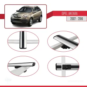 Opel Antara 2007-2016 Arası ile uyumlu Basic Model Ara Atkı Tavan Barı GRİ 3 ADET thumb 4