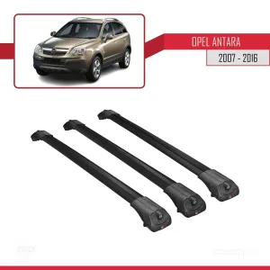 Opel Antara 2007-2016 Arası ile uyumlu ACE-1 Ara Atkı Tavan Barı SİYAH 3 ADET BAR thumb 3