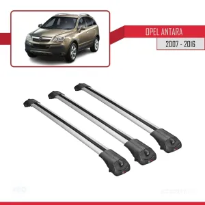Opel Antara 2007-2016 Arası ile uyumlu ACE-1 Ara Atkı Tavan Barı GRİ 3 ADET BAR thumb 3