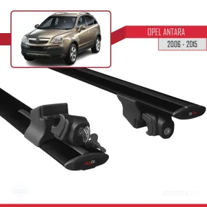 Opel Antara 2006-2016 Arası ile uyumlu HOOK Model Anahtar Kilitli Ara Atkı Tavan Barı SİYAH thumb 5