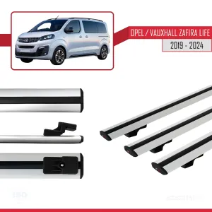 Opel / Vauxhall Zafira Life 2019 ve Sonrası ile uyumlu Basic Model Ara Atkı Tavan Barı GRİ 3 ADET thumb 3