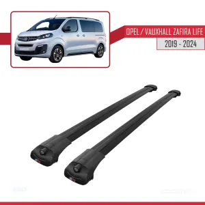 Opel / Vauxhall Zafira Life 2019 ve Sonrası ile uyumlu ACE-1 Ara Atkı Tavan Barı SİYAH thumb 3