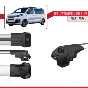 Opel / Vauxhall Zafira Life 2019 ve Sonrası ile uyumlu ACE-1 Ara Atkı Tavan Barı GRİ 4 ADET BAR thumb 5