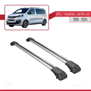 Opel / Vauxhall Zafira Life 2019 ve Sonrası ile uyumlu ACE-1 Ara Atkı Tavan Barı GRİ thumb 3