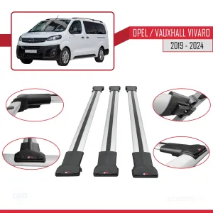 Opel / Vauxhall Vivaro 2019 ve Sonrası ile uyumlu FLY Model Ara Atkı Tavan Barı GRİ  3 ADET thumb 5