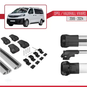 Opel / Vauxhall Vivaro 2019 ve Sonrası ile uyumlu ACE-1 Ara Atkı Tavan Barı GRİ thumb 5