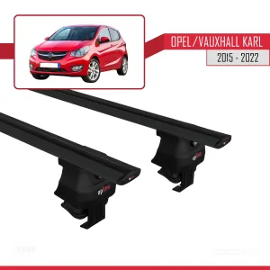 Opel / Vauxhall Karl 2015-2022 Arası ile uyumlu ACE-4 Ara Atkı Tavan Barı SİYAH thumb 4