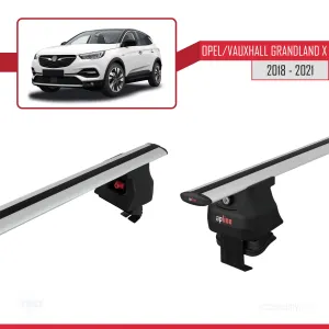 Opel / Vauxhall Grandland X 2018-2021 Arası ile uyumlu ACE-4 Ara Atkı Tavan Barı GRİ thumb 5