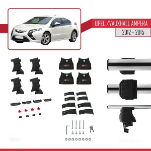 Opel / Vauxhall Ampera 2012-2015 Arası ile uyumlu ACE-4 Ara Atkı Tavan Barı GRİ thumb 4