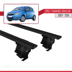 Opel / Vauxhall Agila (B) 2007-2015 Arası ile uyumlu ACE-4 Ara Atkı Tavan Barı SİYAH thumb 4