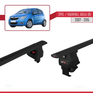 Opel / Vauxhall Agila (B) 2007-2015 Arası ile uyumlu ACE-4 Ara Atkı Tavan Barı SİYAH thumb 5