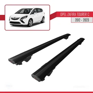 Opel - Vauxhall Zafira Tourer C 2012-2019 Arası ile Uyumlu HOOK Model Anahtar Kilitli Ara Atkı Tavan Barı SİYAH thumb 4