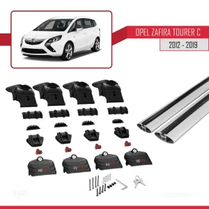 Opel - Vauxhall Zafira Tourer C 2012-2019 Arası ile uyumlu ACE-2 Ara Atkı Tavan Barı GRİ thumb 5
