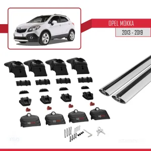 Opel - Vauxhall Mokka 2013-2019 Arası ile uyumlu ACE-2 Ara Atkı Tavan Barı GRİ thumb 5