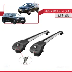 Nisssan Qashqai +2 (NJ10) 2008-2013 Arası ile uyumlu ACE-1 Ara Atkı Tavan Barı GRİ thumb 4