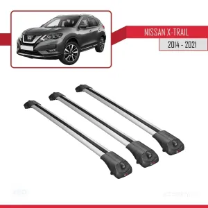 Nissan X-Trail 2014-2021 Arası ile uyumlu ACE-1 Ara Atkı Tavan Barı GRİ 3 ADET BAR thumb 3