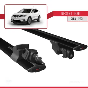Nissan X-Trail (T32) 2014-2021 Arası ile uyumlu HOOK Model Anahtar Kilitli Ara Atkı Tavan Barı SİYAH thumb 5