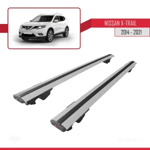 Nissan X-Trail (T32) 2014-2021 Arası ile uyumlu HOOK Model Anahtar Kilitli Ara Atkı Tavan Barı GRİ thumb 4