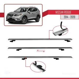 Nissan Rogue 2014-2020 Arası ile uyumlu Basic Model Ara Atkı Tavan Barı GRİ 3 ADET thumb 5