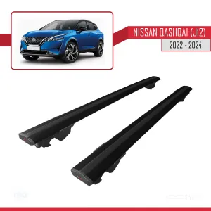 Nissan Qashqai 2022 ve Sonrası ile uyumlu HOOK Model Anahtar Kilitli Ara Atkı Tavan Barı SİYAH thumb 4