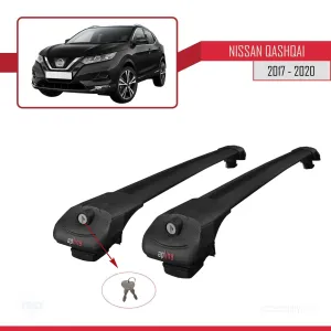 Nissan Qashqai 2017-2021 Arası ile uyumlu ACE-1 Ara Atkı Tavan Barı SİYAH thumb 4