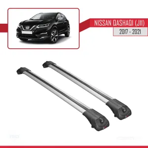 Nissan Qashqai 2017-2021 Arası ile uyumlu ACE-1 Ara Atkı Tavan Barı GRİ thumb 3