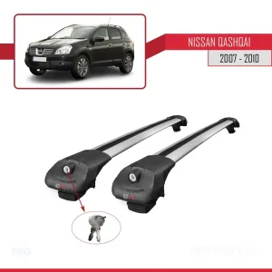 Nissan Qashqai 2007-2010 Arası ile uyumlu ACE-1 Ara Atkı Tavan Barı GRİ thumb 4