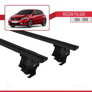 Nissan Pulsar 2014-2018 Arası ile uyumlu ACE-4 Ara Atkı Tavan Barı SİYAH thumb 4