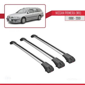 Nissan Primera (W11) 1998-2001 Arası ile uyumlu ACE-1 Ara Atkı Tavan Barı GRİ 3 ADET BAR thumb 3