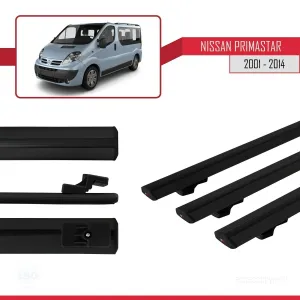Nissan Primastar 2001-2014 Arası ile uyumlu Basic Model Ara Atkı Tavan Barı SİYAH 3 ADET thumb 3