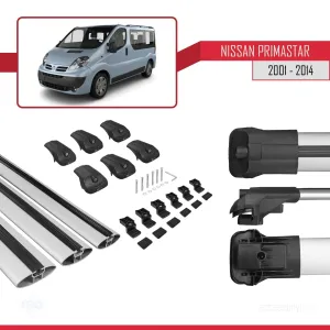 Nissan Primastar 2001-2014 Arası ile uyumlu ACE-1 Ara Atkı Tavan Barı GRİ 3 ADET BAR thumb 5