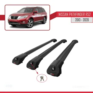 Nissan Pathfinder (R52) 2013-2020 Arası ile uyumlu ACE-1 Ara Atkı Tavan Barı SİYAH 3 ADET BAR thumb 4