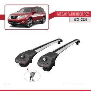 Nissan Pathfinder (R52) 2013-2020 Arası ile uyumlu ACE-1 Ara Atkı Tavan Barı GRİ thumb 4