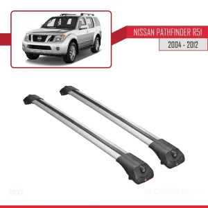 Nissan Pathfinder (R51) 2004-2012 Arası ile uyumlu ACE-1 Ara Atkı Tavan Barı GRİ thumb 3