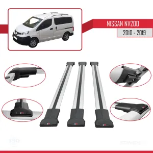 Nissan NV200 2010-2019 Arası ile uyumlu FLY Model Ara Atkı Tavan Barı GRİ 3 ADET BAR thumb 5