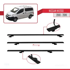 Nissan NV200 2010-2019 Arası ile uyumlu Basic Ara Atkı Tavan Barı SİYAH 3 ADET BAR thumb 5