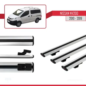 Nissan NV200 2010-2019 Arası ile uyumlu Basic Ara Atkı Tavan Barı GRİ 3 ADET BAR thumb 3