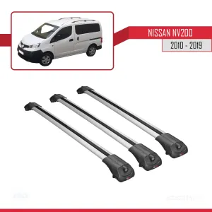 Nissan NV200 2010-2019 Arası ile uyumlu ACE-1 Ara Atkı Tavan Barı GRİ 3 ADET BAR thumb 3