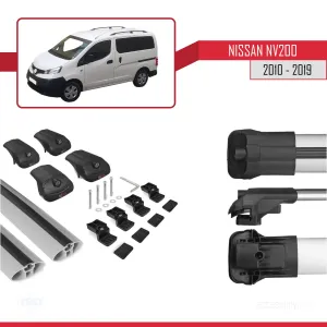 Nissan NV200 2010-2019 Arası ile uyumlu ACE-1 Ara Atkı Tavan Barı GRİ thumb 5