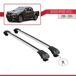 Nissan NP300 (D23) 2015 ve Sonrası ile uyumlu ACE-1 Ara Atkı Tavan Barı GRİ thumb 4