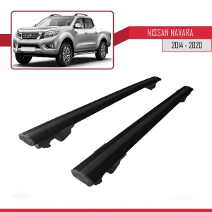 Nissan Navara 2014-2020 Arası ile uyumlu HOOK Model Anahtar Kilitli Ara Atkı Tavan Barı SİYAH thumb 4