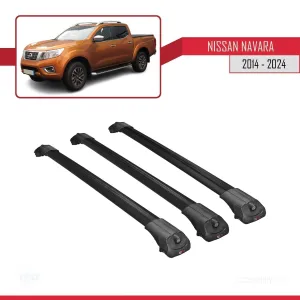 Nissan Navara 2014 ve Sonrası ile uyumlu ACE-1 Ara Atkı Tavan Barı SİYAH 3 ADET BAR thumb 3