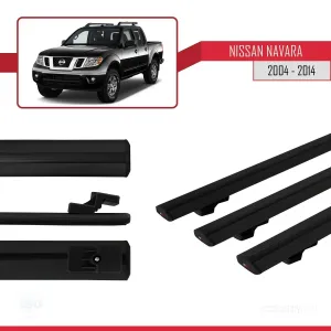 Nissan Navara 2004-2014 Arası ile uyumlu Basic Model Ara Atkı Tavan Barı SİYAH 3 ADET thumb 3