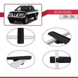 Nissan Navara 2004-2014 Arası ile uyumlu Basic Model Ara Atkı Tavan Barı SİYAH 3 ADET thumb 4