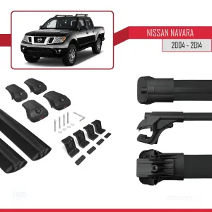 Nissan Navara 2004-2014 Arası ile uyumlu ACE-1 Ara Atkı Tavan Barı SİYAH thumb 5
