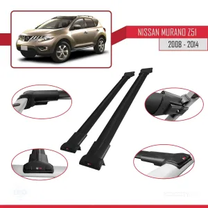 Nissan Murano (Z51) 2008-2014 Arası ile uyumlu FLY Model Ara Atkı Tavan Barı SİYAH thumb 5