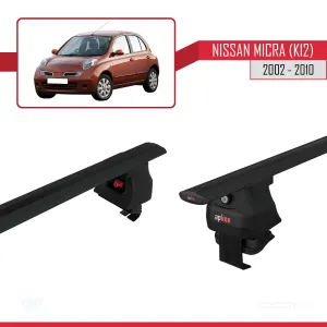 Nissan Micra / March (K12) 2002-2010 Arası ile uyumlu ACE-4 Ara Atkı Tavan Barı SİYAH thumb 5