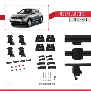 Nissan Juke (F15) 2010-2019 Arası ile uyumlu ACE-4 Ara Atkı Tavan Barı SİYAH thumb 5