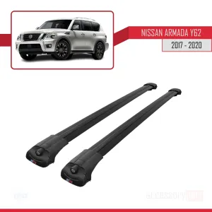 Nissan Armada Y62 2017-2020 Arası ile uyumlu ACE-1 Ara Atkı Tavan Barı SİYAH thumb 3