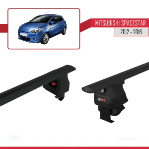 Mitsubishi Spacestar / Mirage (A00) 2012-2016 Arası ile uyumlu ACE-4 Ara Atkı Tavan Barı SİYAH thumb 5